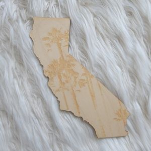 Handmade Wooden California Plaque